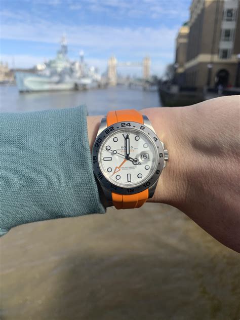 [Rolex] Ready for summer with the Explorer II Polar on an orange 